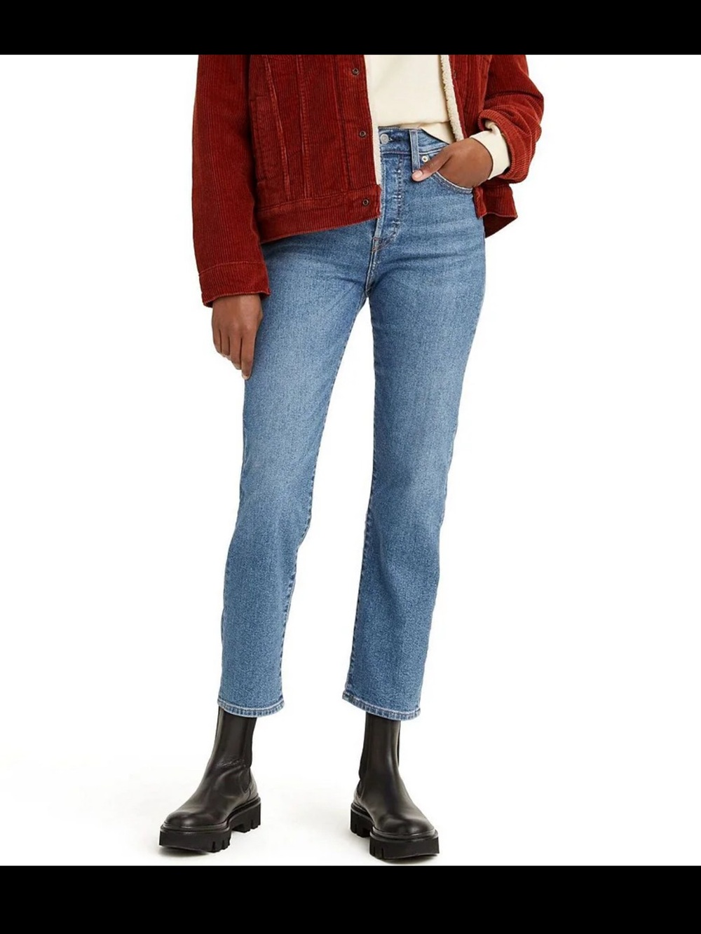 Levi Wedgie Fit Straight Leg Ankle Jeans